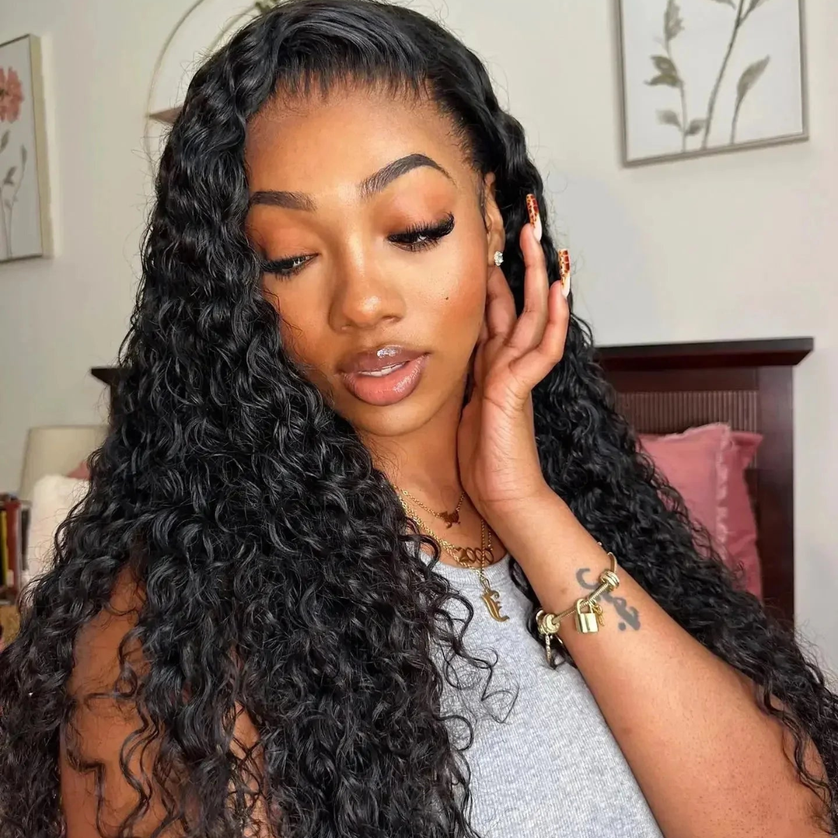 Lace Front 100% Humana Tela HD Caroline - 60cm