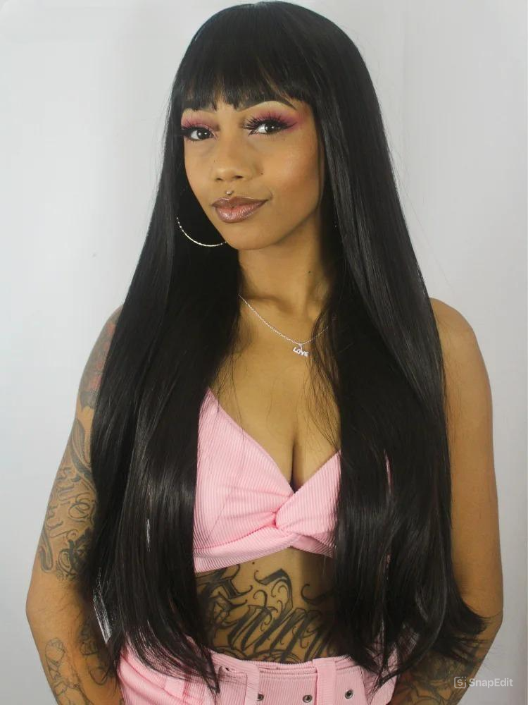 Peruca Wig Lisa Fibra Orgânica Premium Lúcia - 70cm