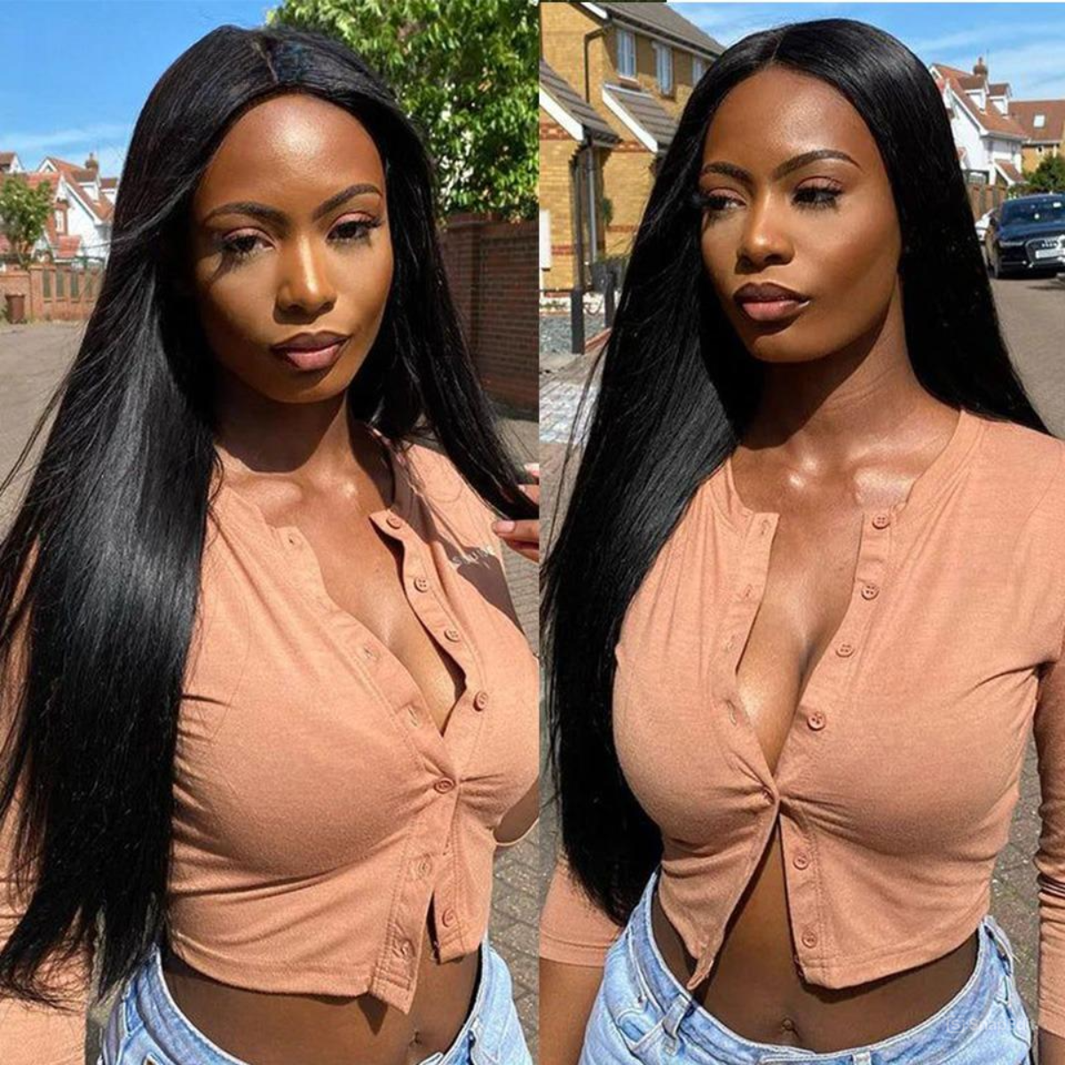 Front Lace Humana Liso Jaqueline - 60cm