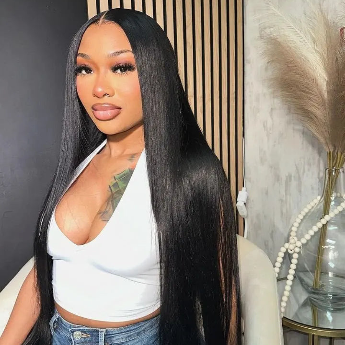 Lace Front Cabelo Humano Liso Estela - 60cm