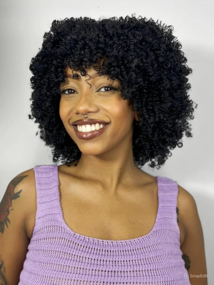 Peruca Wig Fibra Premium Cacheado Kiara - 25cm